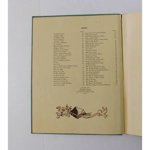 Missionary Melodies Song Book 1950 Vintage Children Sunbeams Broadman Press HB - Picture 4 of 10
